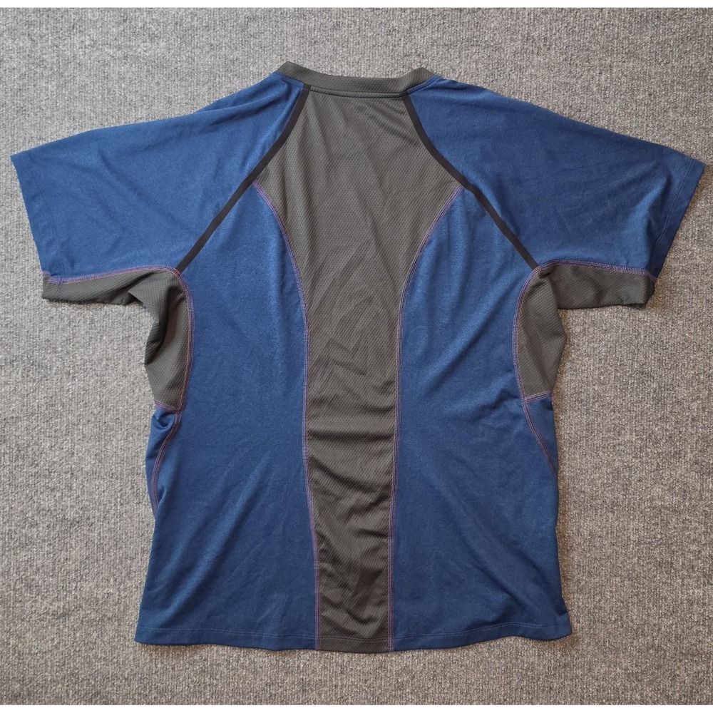 The North Face Mens Performance T-Shirt Blue Gray Mesh Active Tee - Picture 9 of 9